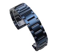 LMINGZE Edelstahl-Uhrenarmband Dunkelblau Farbe 20mm 22mm Armband Metall-Uhrenarmbänder Uhrenzubehör Universal(Full Matte,22mm)