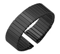 LMINGZE Elastisches Stretch-Uhrenarmband 22 mm Edelstahlarmband Metall-Erweiterungsarmband(Black,22MM_S-132MM)