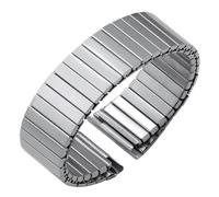 LMINGZE Elastisches Stretch-Uhrenarmband 22 mm Edelstahlarmband Metall-Erweiterungsarmband(Silver,22MM_S-132MM)