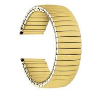 LMINGZE Elastisches Uhrenarmband 18mm 20mm 22mm Edelstahl Uhrenarmband Herren Damen Stretch-Erweiterung Armband Zubehör(Gold,18mm)