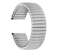 LMINGZE Elastisches Uhrenarmband 18mm 20mm 22mm Edelstahl Uhrenarmband Herren Damen Stretch-Erweiterung Armband Zubehör(Silver,22mm)