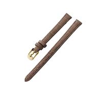 LMINGZE Leder-Uhrenarmband, 10 mm, 12 mm, 14 mm, Canvas-Uhrenarmband, Retro-Universal-Ersatzarmband(Brown G,10mm)