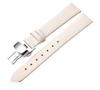 LMINGZE Leder-Uhrenarmband, 10 mm, 12 mm, 18 mm, 20 mm, universelles Uhrenarmband, Faltschließe aus Edelstahl und Dornschließe(Khaki 2,20mm)