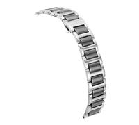 LMINGZE Massives Edelstahl-Keramikarmband, 12 mm bis 22 mm, universelles Uhrenarmband, Schnellverschluss-Armband(Silver-Black,19mm)