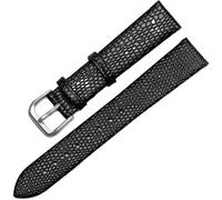LMINGZE Retro-Uhrenarmband aus Leder, 18 mm, 20 mm, 22 mm, Edelstahlschließe, universelles Ersatzarmband(Black S,16mm)