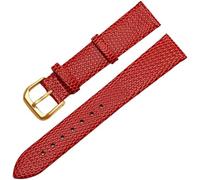 LMINGZE Retro-Uhrenarmband aus Leder, 18 mm, 20 mm, 22 mm, Edelstahlschließe, universelles Ersatzarmband(Red G,18mm)