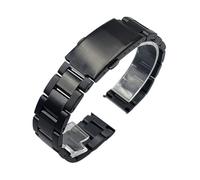 LMINGZE Solides Uhrenarmband aus Edelstahl, 18 mm, 20 mm, 22 mm, Metall-Ersatzarmband, universell(Black,22mm)