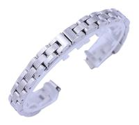LMINGZE Uhrenarmband aus Edelstahl, 8 mm, 10 mm, Faltschließe, Universalband, Metall, Ersatzarmband, Zubehör(Silver A 8mm)