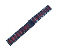 LMINGZE Uhrenarmband aus Holz, 22 mm, Edelstahl, Schnellverschluss, Metall-Faltschließe, Handgelenksarmband(Black)