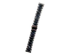 LMINGZE Uhrenarmband aus Kunstharz, 18 mm, 20 mm, 22 mm, Schnellverschluss, universelles Ersatzarmband, Edelstahlschnalle(Silver C,22mm)