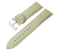 LMINGZE Uhrenarmband aus Leder und Canvas, 18 mm, 20 mm, 22 mm, Schnellverschluss, handgefertigte Nähte, universelles Vintage-Armband(Beige,18mm)