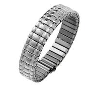 LMINGZE Universalarmbänder Edelstahl Stretch-Dehnungs-Uhrenarmband Metall-Elastikband Handgelenkgurt 16mm 18mm 20mm(Silver,20mm)
