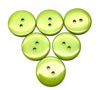 Lmlliang 10 Stück grüne 2 Löcher Knöpfe rund Nähen Kunstharz zum Nähen DIY Handwerk Manuelle Knöpfe Malerei Scrapbooking Handarbeit 30 mm
