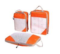 lmoikesz Packwürfel Kompression Maximize Space with Compression Packing Cubes Kompressionstaschen Für Koffer Koffer Organizer Set, orange, Mattierte Reißverschlusstasche