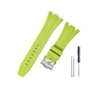 LMPVPDGADZ Langlebiges und bequemes Uhrenarmband, passend for Audemars Piguet, passend for Royal Oak Offshore 15703 15400, mit Silikonarmband(Green-Steel-K14)