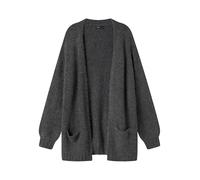 Lmtd Damen Nlfnava Ls Long Knit Cardigan Noos, Dark Grey Melange, 122-128