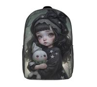 LMYmoney Little Witch Rucksack, Schultasche, Rucksack für Mädchen und Jungen, große Kapazität, Kinderrucksack, leichte Schultaschen für Kinder, Studenten, 17 Zoll