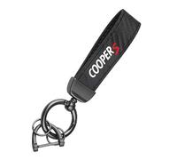 LMYSLCDW Auto Leder Schlüsselanhänger für Mini Cooper S One JCW R55 R56 R50 R53 R60 F55 F56,Legierung Auto Schlüsselanhänger Anti Verlust Schlüsselringen Anhänger Dekorative Accessoires,H