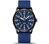 LN LENQIN Herren-Armbanduhr, Militäruhr, analog, Quarzuhr, wasserdicht, mit Datum, Nylonband, Armee, taktische Sportuhr, Armband