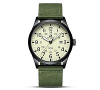 LN LENQIN Herren Militär Uhr - 30M Wasserdichte Armbanduhr, Analog Quarz Mit Datum, Nylon Band, Armee Taktische Sportuhr für Männer