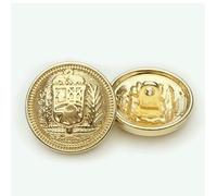 LNKUGN 10 Stück Klassische runde Retro-Metallknöpfe für Uniformen, Blazer, Pullover - 15/20/25 mm, Gold, Silber, Bronze