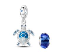 LNQOBU 925 silber Glow in the Dark Glühwürmchen Charms Anhänger,Farbwechselndes Chamäleon Charms Bead Charms Geeignet für Damenarmbänder und Halsketten