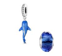 LNQOBU 925 silber Glow in the Dark Glühwürmchen Charms Anhänger,Farbwechselndes Chamäleon Charms Bead Charms Geeignet für Damenarmbänder und Halsketten