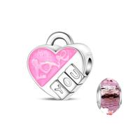 LNQOBU 925 silber Glow in the Dark Glühwürmchen Charms Anhänger,Farbwechselndes Chamäleon Charms Bead Charms Geeignet für Damenarmbänder und Halsketten