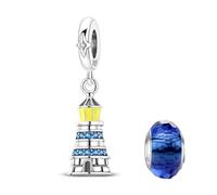 LNQOBU 925 silber Glow in the Dark Glühwürmchen Charms Anhänger,Farbwechselndes Chamäleon Charms Bead Charms Geeignet für Damenarmbänder und Halsketten