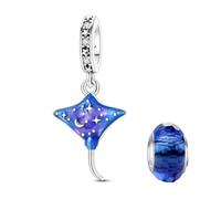 LNQOBU 925 silber Glow in the Dark Glühwürmchen Charms Anhänger,Farbwechselndes Chamäleon Charms Bead Charms Geeignet für Damenarmbänder und Halsketten
