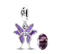 LNQOBU 925 silber Glow in the Dark Glühwürmchen Charms Anhänger,Farbwechselndes Chamäleon Charms Bead Charms Geeignet für Damenarmbänder und Halsketten