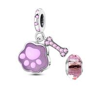 LNQOBU 925 silber Glow in the Dark Glühwürmchen Charms Anhänger,Farbwechselndes Chamäleon Charms Bead Charms Geeignet für Damenarmbänder und Halsketten