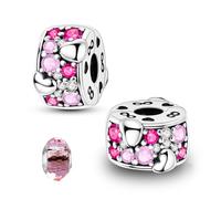 LNQOBU Clip/Stopper Charms für Armband 925 Sterlingsilber Pave Cubic Zirkonia Charm Bead Star Moon Charme Blauer Schmetterling Charm Schmuck Geschenk für Frauen