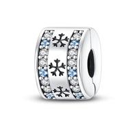 LNQOBU Clip/Stopper Charms für Armband 925 Sterlingsilber Pave Cubic Zirkonia Charm Bead Star Moon Charme Blauer Schmetterling Charm Schmuck Geschenk für Frauen