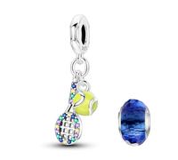LNQOBU Hand der Fatima Charms Anhänger 925 Sterlingsilber Sport Fußball Charms für Armbänder Halskette Kmpatibel mit Europäischen Armbändern
