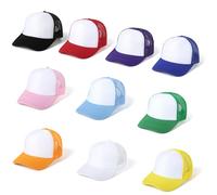 Lnrueg Trucker-Hüte mit Sublimationsdruck, Bequeme Polyester-Mesh-Trucker-Hüte, Unisex, Netz-Baseball-Snapback-Kappen, Sommer-Mesh-Kappen für Männer und Frauen, 10 Farben, 10 Stück, wie abgebildet, 1