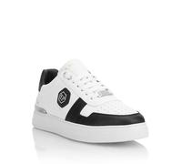 Sneaker PHILIPP PLEIN "Cocco Crocco Geprägt", Herren, Gr. 37, Normalschaft, schwarz-weiß (0102, weiß, schwarz), Schuhe Sneaker (58396569-37) 0102, weiß, schwarz