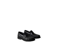 Loafer CALVIN KLEIN "ROUND ESSENTIAL LOAFER LTH", Damen, Gr. 39, schwarz, Leder, unifarben, Schuhe Loafer, Slipper, Schlupfschuh mit gepolstertem Schaftrand (77284727-39) schwarz