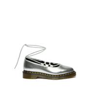 Loafer DR. MARTENS "Elphie", Damen, Gr. 40, silberfarben, Lackleder, Schuhe Loafer, Blockabsatz, Ballerina, Plateauschuh mit extravaganter Schnürung (61992826-40) silberfarben