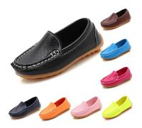 Loafer für Jungen, Kleinkinder, kleine Kinder, Jungen, Mädchen, weiche Schlupfschuhe, flache Schuhe, rutschfest, weich, Bootsschuhe, lässig, leicht, Outdoor-Schuhe, Sneaker, rose, 31 EU