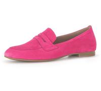 Loafer GABOR, Damen, Gr. 37, pink (pink, velours), Ziegenveloursleder, Schuhe Loafer, Slipper, Business Schuh mit Zierriegel und Blockabsatz (88646600-37)