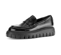 Loafer GABOR, Damen, Gr. 43, schwarz, Lackleder, glänzend, Schuhe Loafer, Keilabsatz, Plateau, Slipper, Businessschuh, Best Fitting-Ausstattung (88310663-43) schwarz