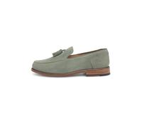 Loafer HENRY STEVENS "Haywood TL Businessschuh", Herren, Gr. 45, Leder, grün (oliv), Kalbsvelours, Schuhe Loafer, Herren Halbschuhe Leder handgefertigt, Anzugschuhe Slipper (20554159-45) oliv