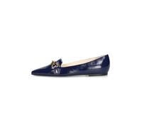 Loafer HENRY STEVENS "Madison HVL", Damen, Gr. 38, blau (dunkelblau), Lackleder, Schuhe Loafer, Damen Slipper elegant handgefertigt, Lederschuh (52119029-38) dunkelblau