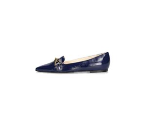 Loafer HENRY STEVENS "Madison HVL", Damen, Gr. 41, dunkelblau, Lackleder, Schuhe Loafer, Damen Slipper elegant handgefertigt, Lederschuh (52119029-41) dunkelblau