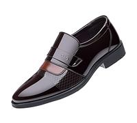 Loafer Herren Businessschuhe Spitze Anzugschuhe Slipper Leder Halbschuhe Niedriger Absatz Minimalistisch Elegante Herrenschuhe Komfortabel Büro Hochzeit Freizeit Alltag Gentleman Style