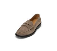 Loafer MARC O'POLO "aus edlem Rindleder", Damen, Gr. 44, cinder, Obermaterial: 100% Leder (Rind), unifarben, Schuhe Loafer (63820330-44) cinder