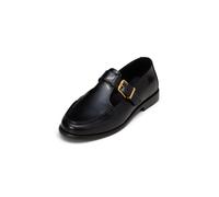 Loafer MARC O'POLO "aus glänzendem Rindleder", Damen, Gr. 36, schwarz, Obermaterial: 100% Leder (Rind), unifarben, Schuhe Loafer (25889042-36) schwarz