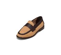 Loafer MARC O'POLO "aus luftigem Raffiabast mit Leder", Damen, Gr. 38, braun (burnt coffee), Obermaterial: 80% Polyester, 20% Leder, unifarben, Schuhe Loafer (86771711-38) burnt coffee