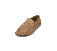 Loafer MARC O'POLO "aus weichem Veloursleder", Damen, Gr. 36, schwarzer sand, Obermaterial: 100% Leder, unifarben, Schuhe Loafer (67552318-36) schwarzer sand